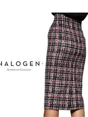NWOT Sz 4 Halogen Multi Tweed Pencil Skirt